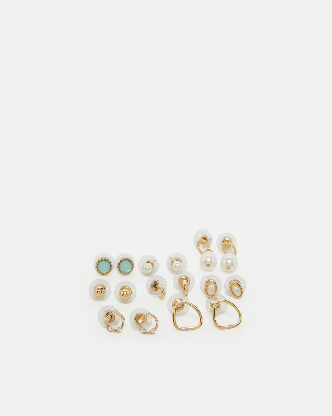 Women Assorted Embellished Earrings (8 Pairs) sold by Redtag