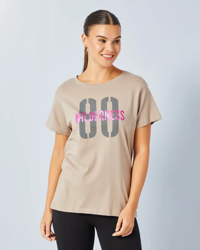 Women Beige Basic Graphic T-Shirt sold by Redtag