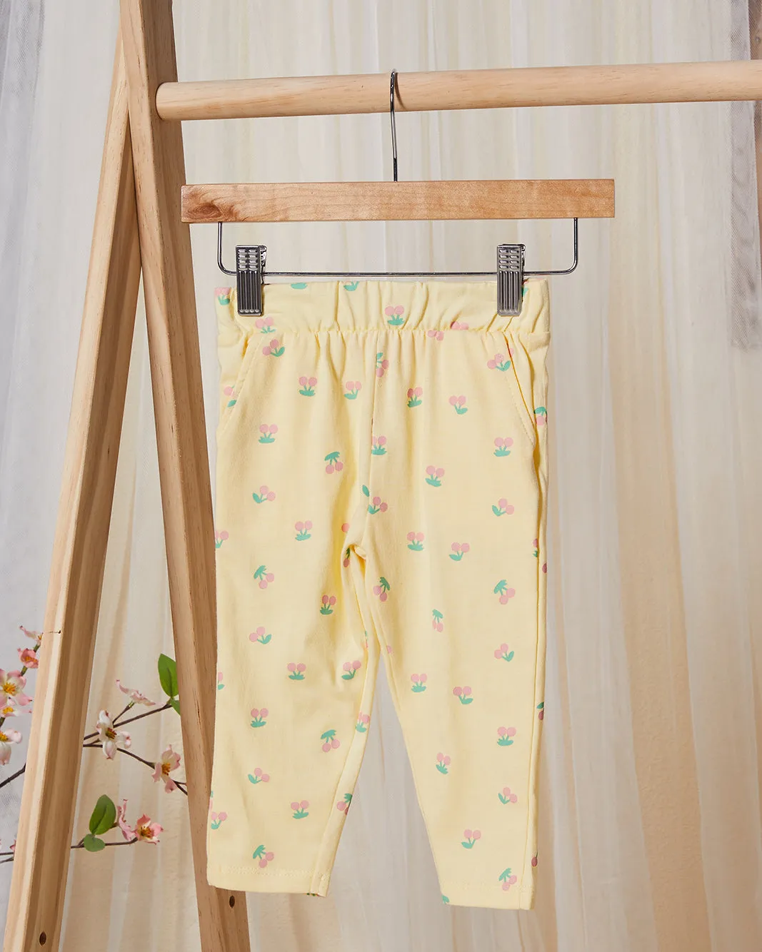 Infant Girls Yellow Cherry Print Pyjama Set (2 Piece) sold by Redtag product image thumbnail 3