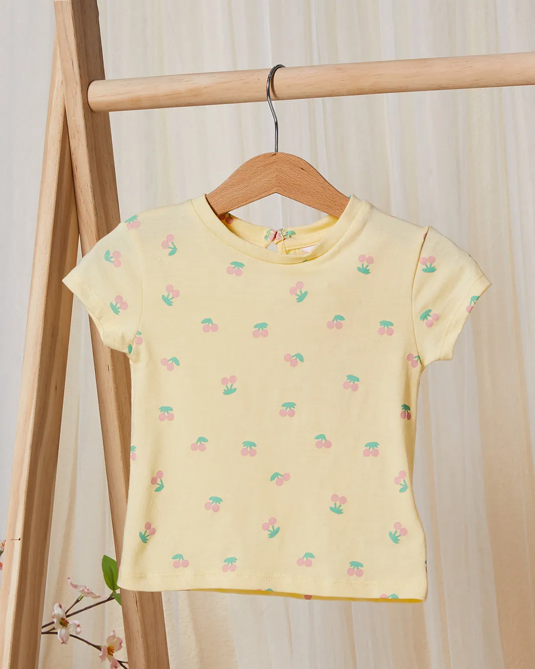 Infant Girls Yellow Cherry Print Pyjama Set (2 Piece) sold by Redtag product image thumbnail 2