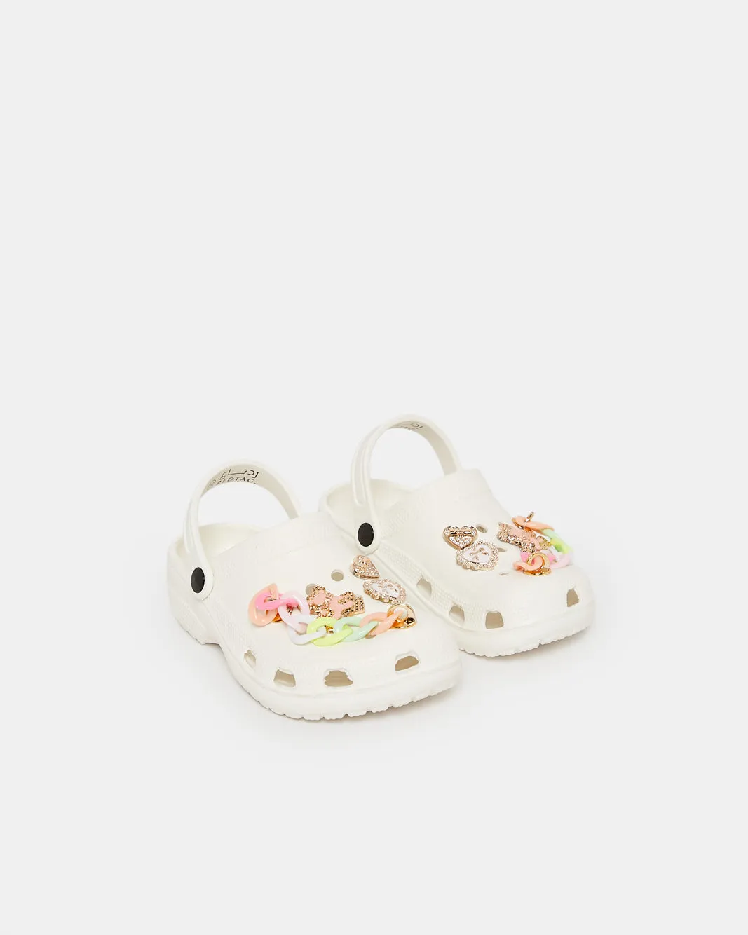 Girls White Charm Clog sold by Redtag product image thumbnail 2
