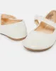 Girls White Textured Ballerina sold by Redtag
