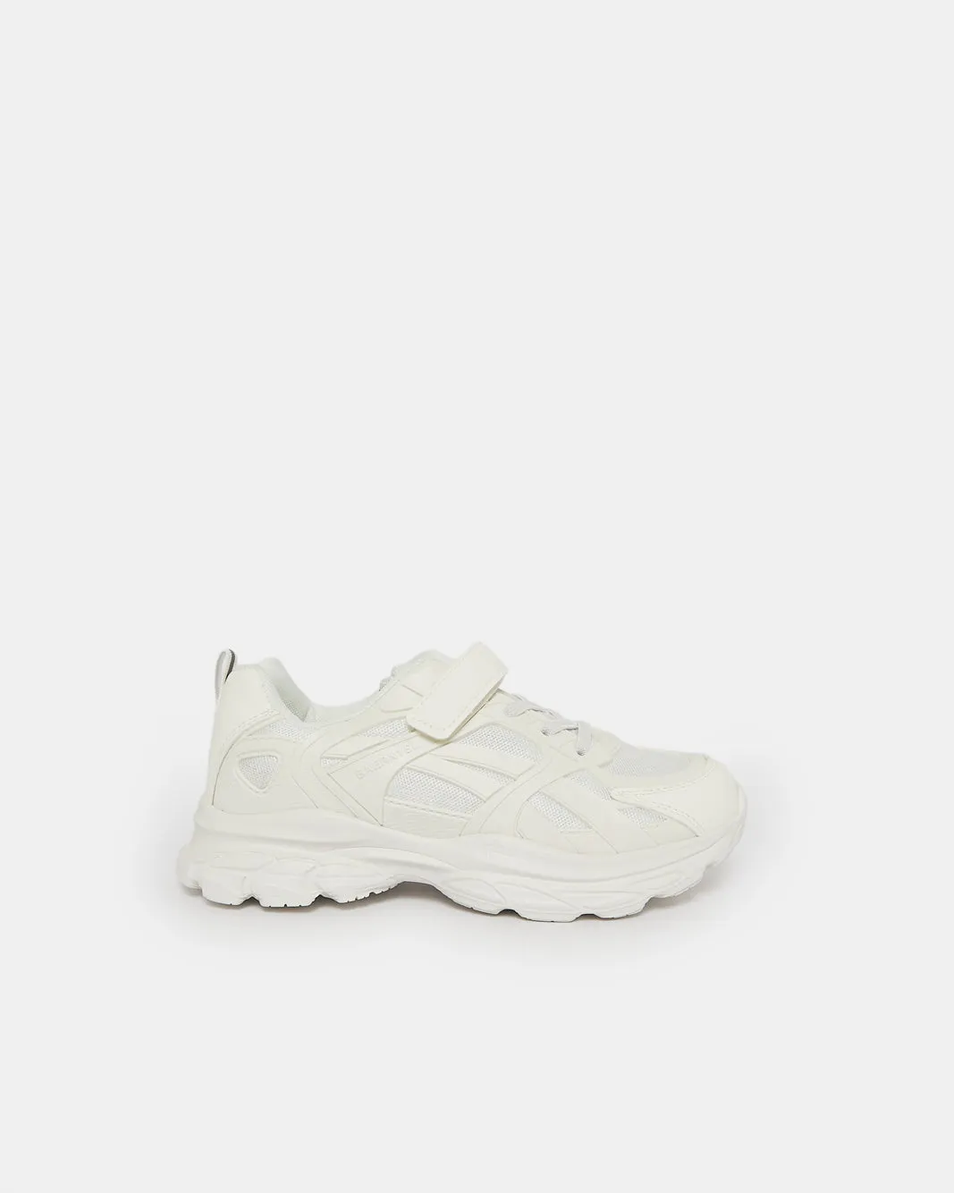 Senior Girls White Velcro Trainer sold by Redtag