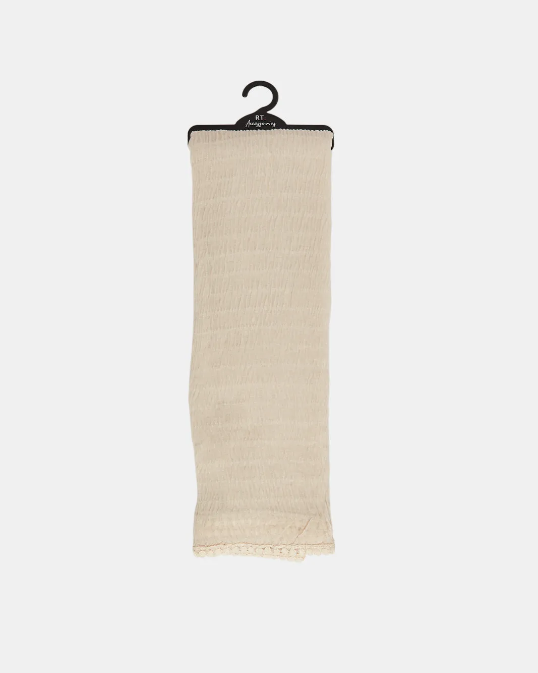 Girls Beige Pleated Scarf sold by Redtag
