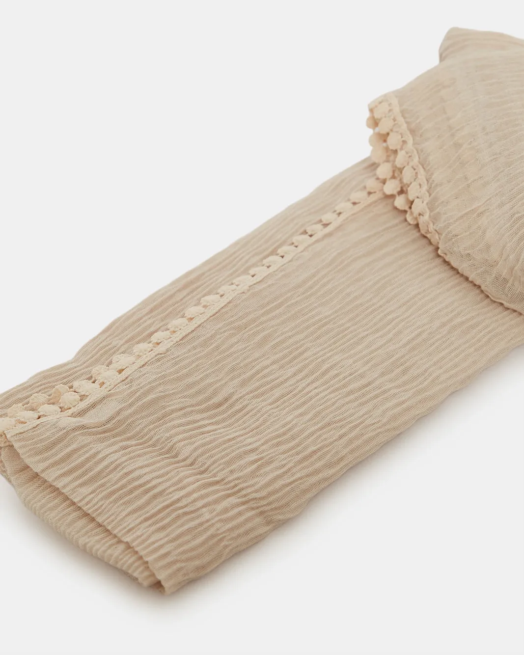 Girls Beige Pleated Scarf sold by Redtag product image thumbnail 3