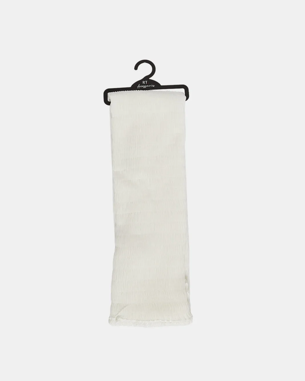 Girls White Pleated Scarf sold by Redtag