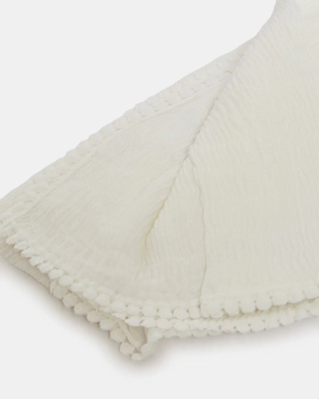 Girls White Pleated Scarf sold by Redtag product image thumbnail 4