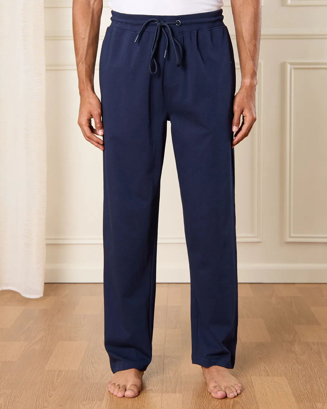 Men Navy Solid Pyjama Bottom sold by Redtag