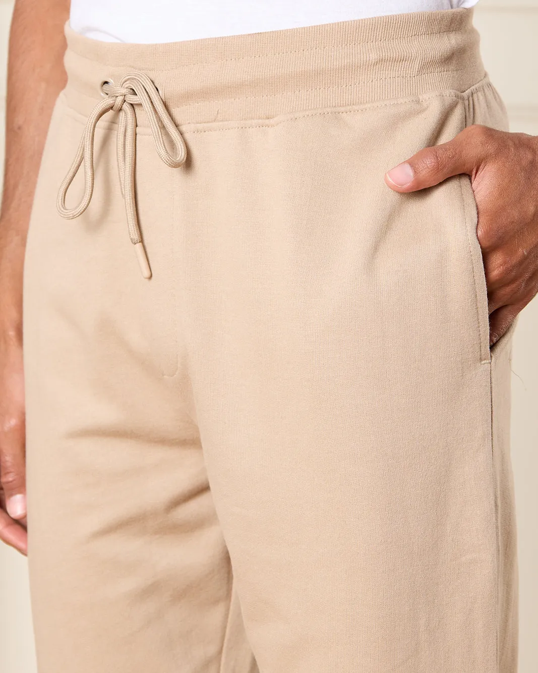 Men Beige Solid Active Pants sold by Redtag product image thumbnail 4