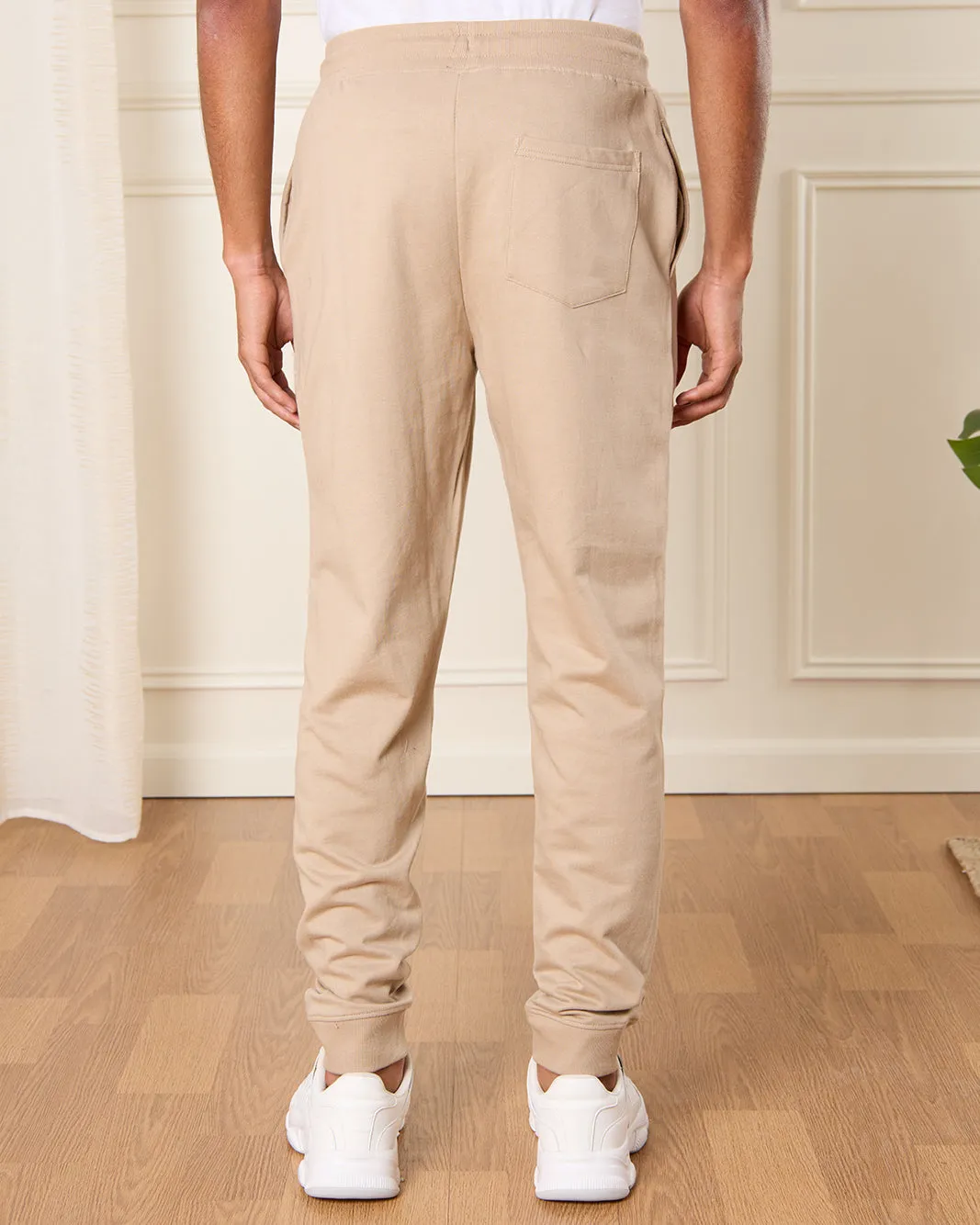 Men Beige Solid Active Pants sold by Redtag product image thumbnail 3