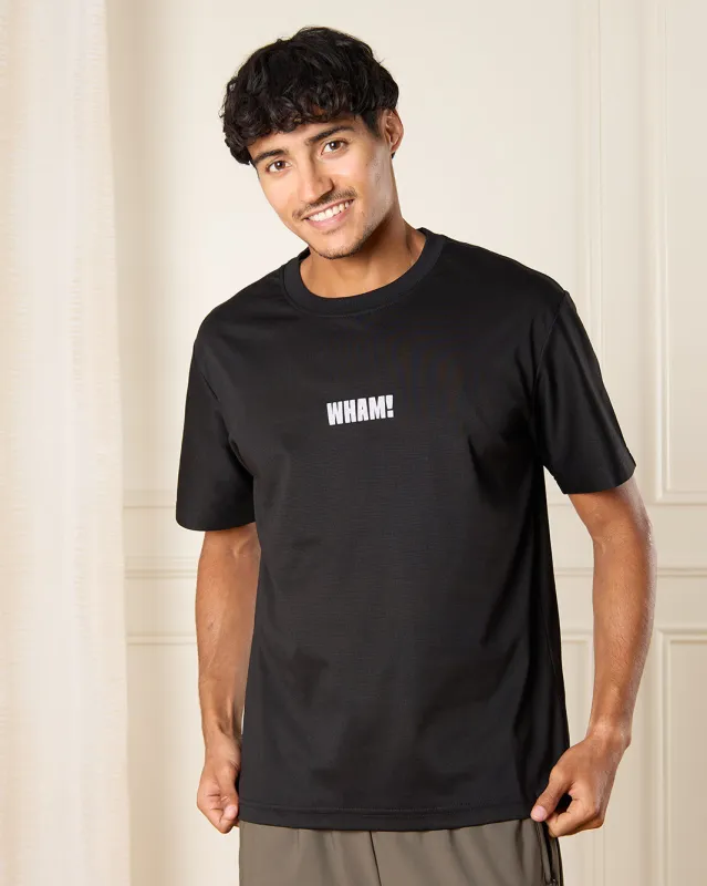 Men Black Printed T-Shirt sold by Redtag