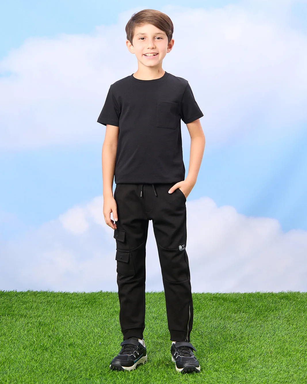 Boys Black Jogger Pants sold by Redtag product image thumbnail 2