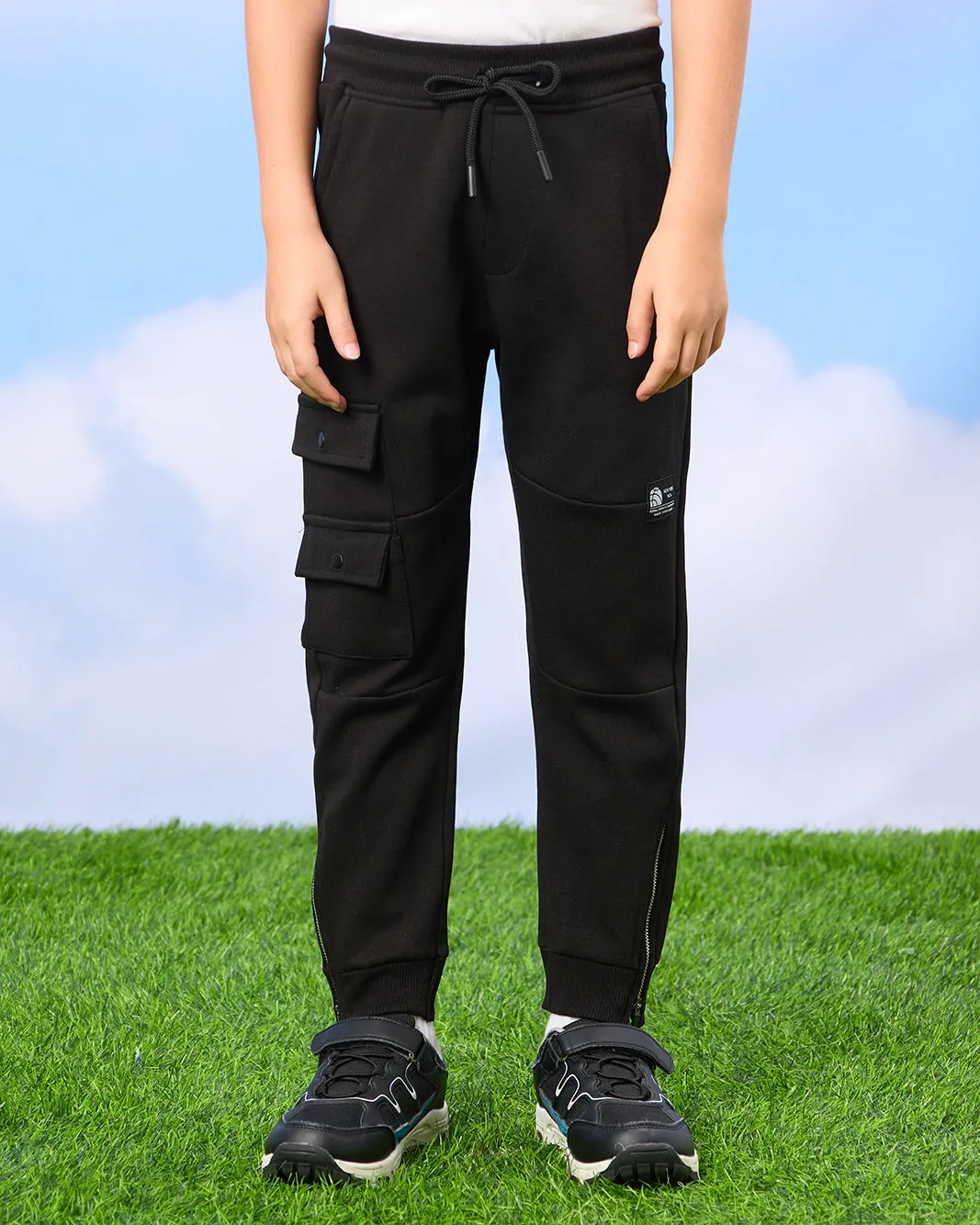 Boys Black Jogger Pants sold by Redtag