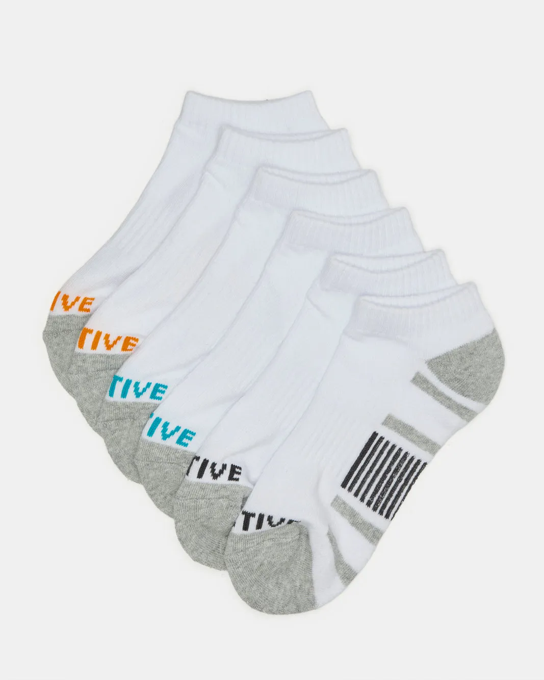 Women White Ankle Length Sports Socks (3 Pairs) sold by Redtag