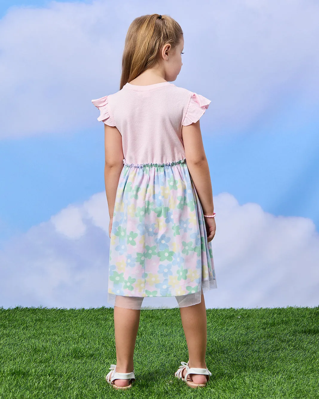 Girls Pink Embroidered Dress sold by Redtag product image thumbnail 3