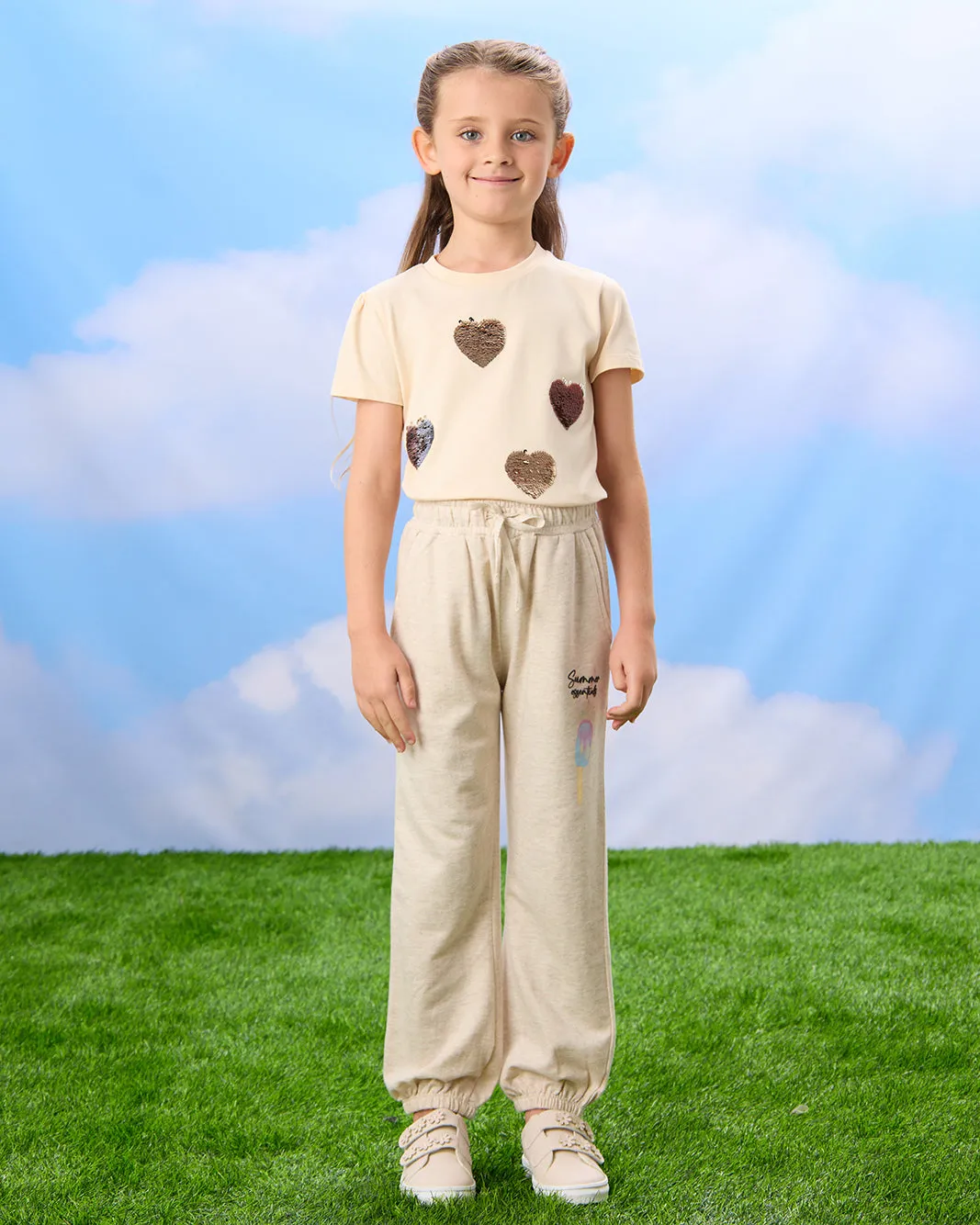 Girls Yellow Summer Essentials Printed Active Pants sold by Redtag product image thumbnail 2