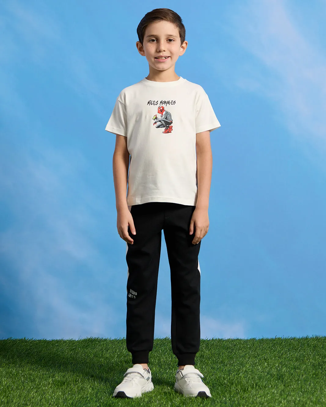 Boys Black Cut And Sew Jogger Pants sold by Redtag product image thumbnail 2