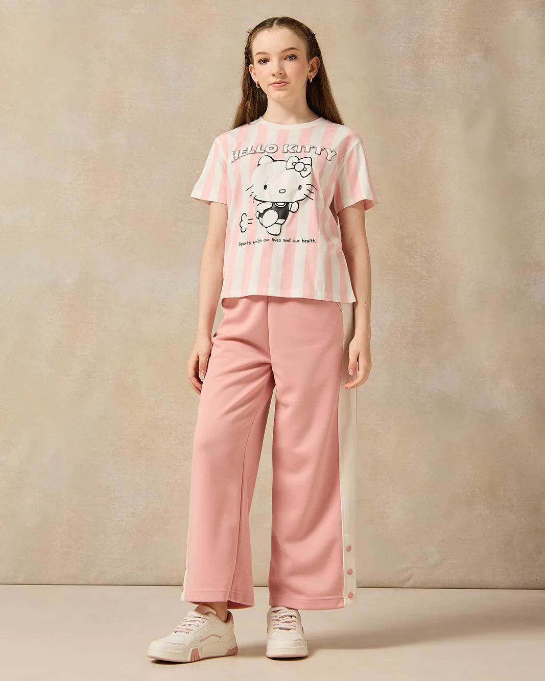 Senior Girls Pink Hello Kitty Boxy T-Shirt sold by Redtag product image thumbnail 2