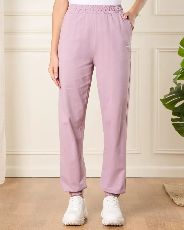Women Lilac Placement Print Active Pants sold by Redtag