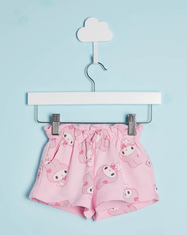 Infant Girls Pink Melody Print Shorts sold by Redtag