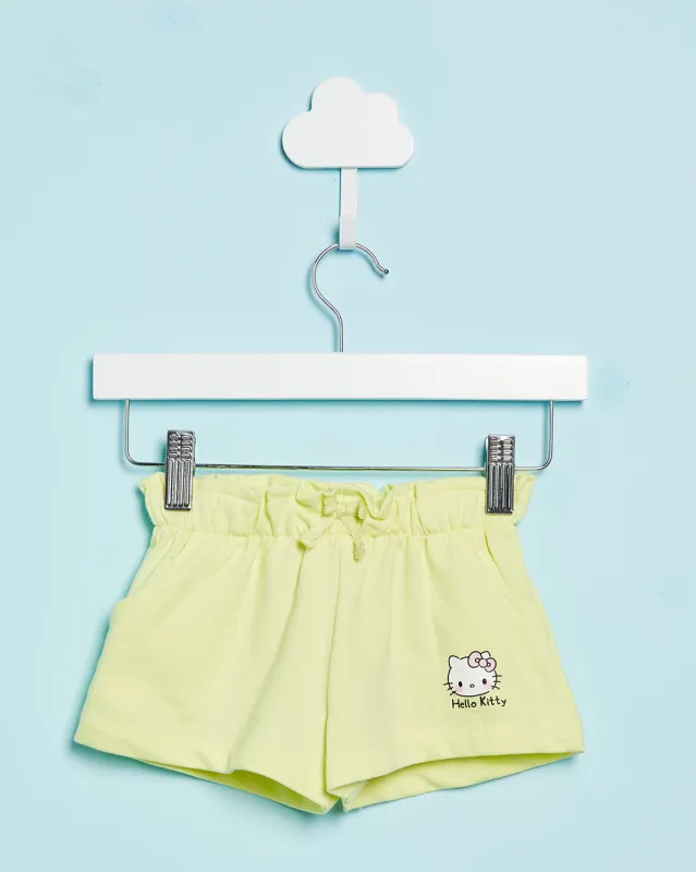 Infant Girls Yellow Hello Kitty Print Shorts sold by Redtag