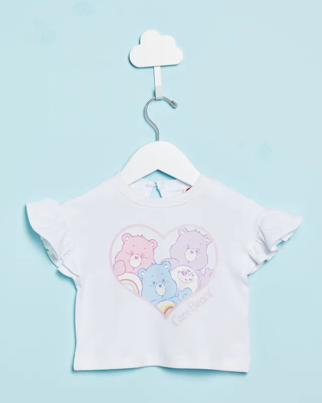 Infant Girls White Care Bare T-Shirt sold by Redtag