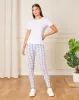Women Ecru Printed Leggings sold by Redtag
