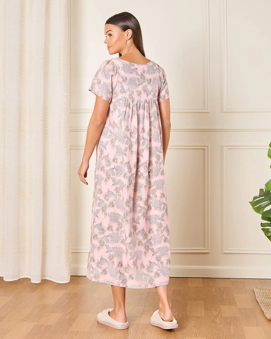 Women Pink Floral Print Nightgown sold by Redtag product image thumbnail 3