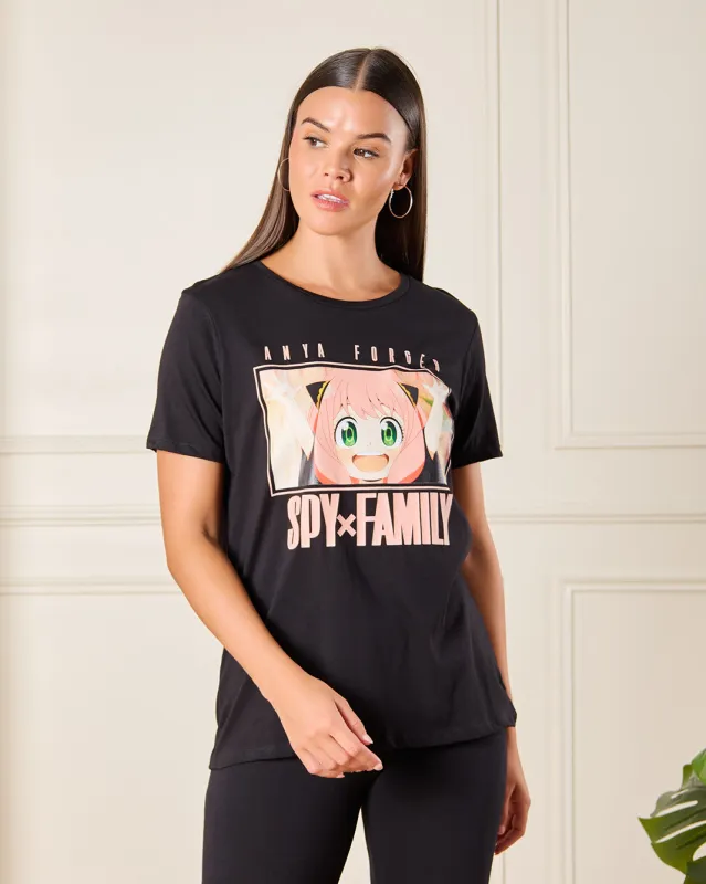 Women Black Spyxfam Printed T-Shirt sold by Redtag