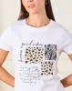 Women Whtie Good Vibes Printed T-Shirt sold by Redtag