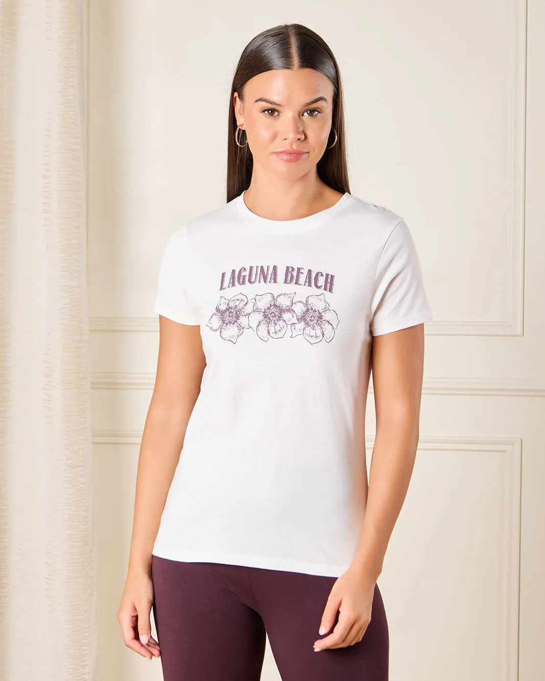 Women White Laguna Beach Print T-Shirt sold by Redtag