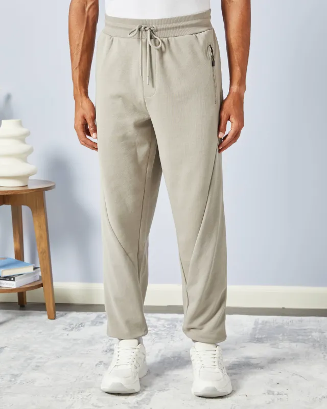 Men Grey Solid Active Pants sold by Redtag