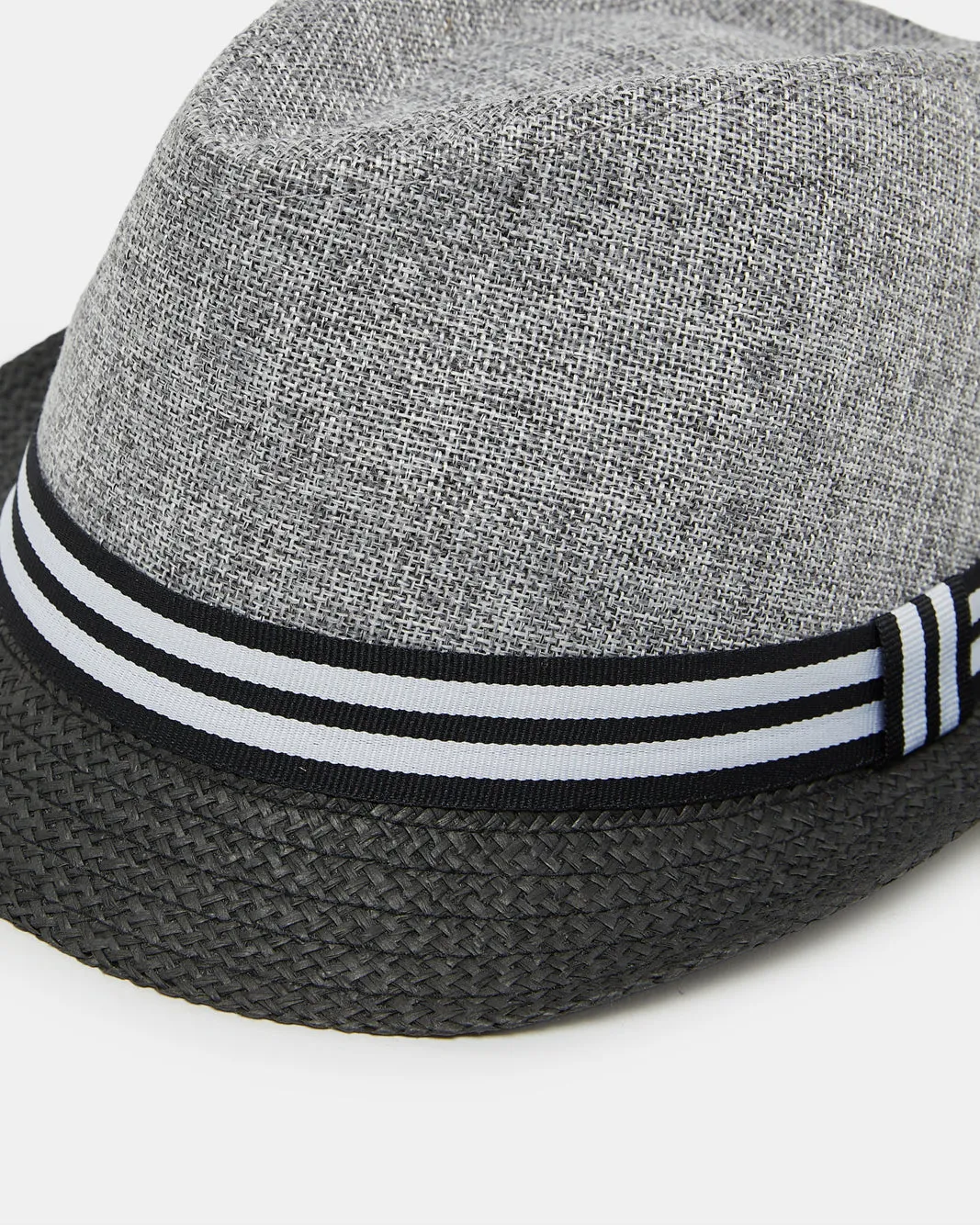 Boys Grey Fedora Hat With Band sold by Redtag product image thumbnail 3