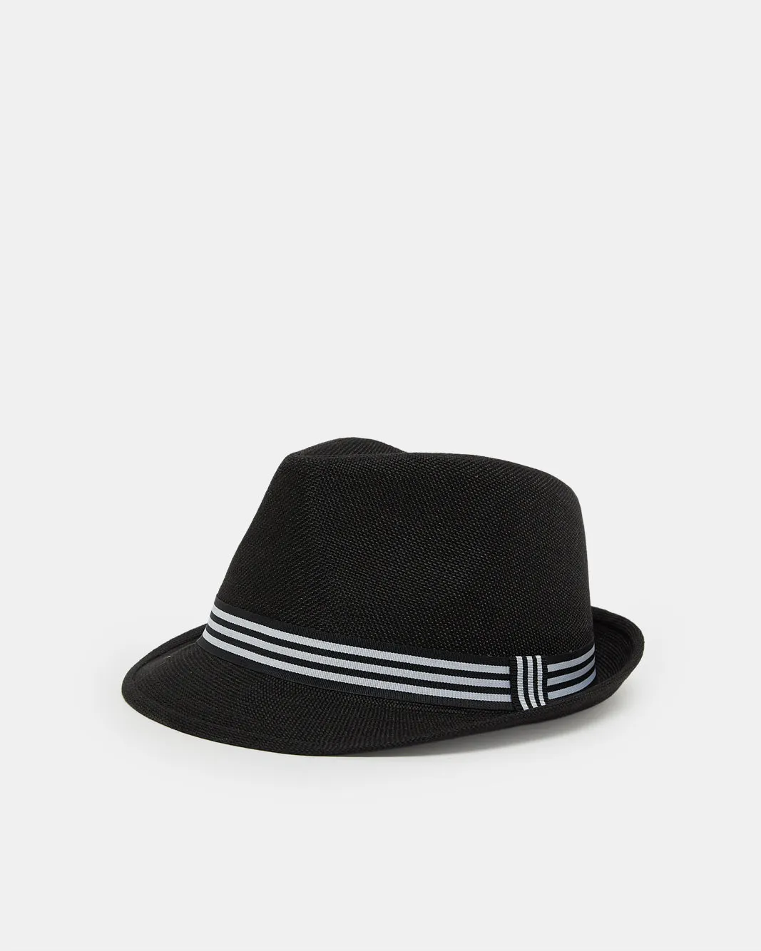 Men Black Fedora Hat With Band sold by Redtag