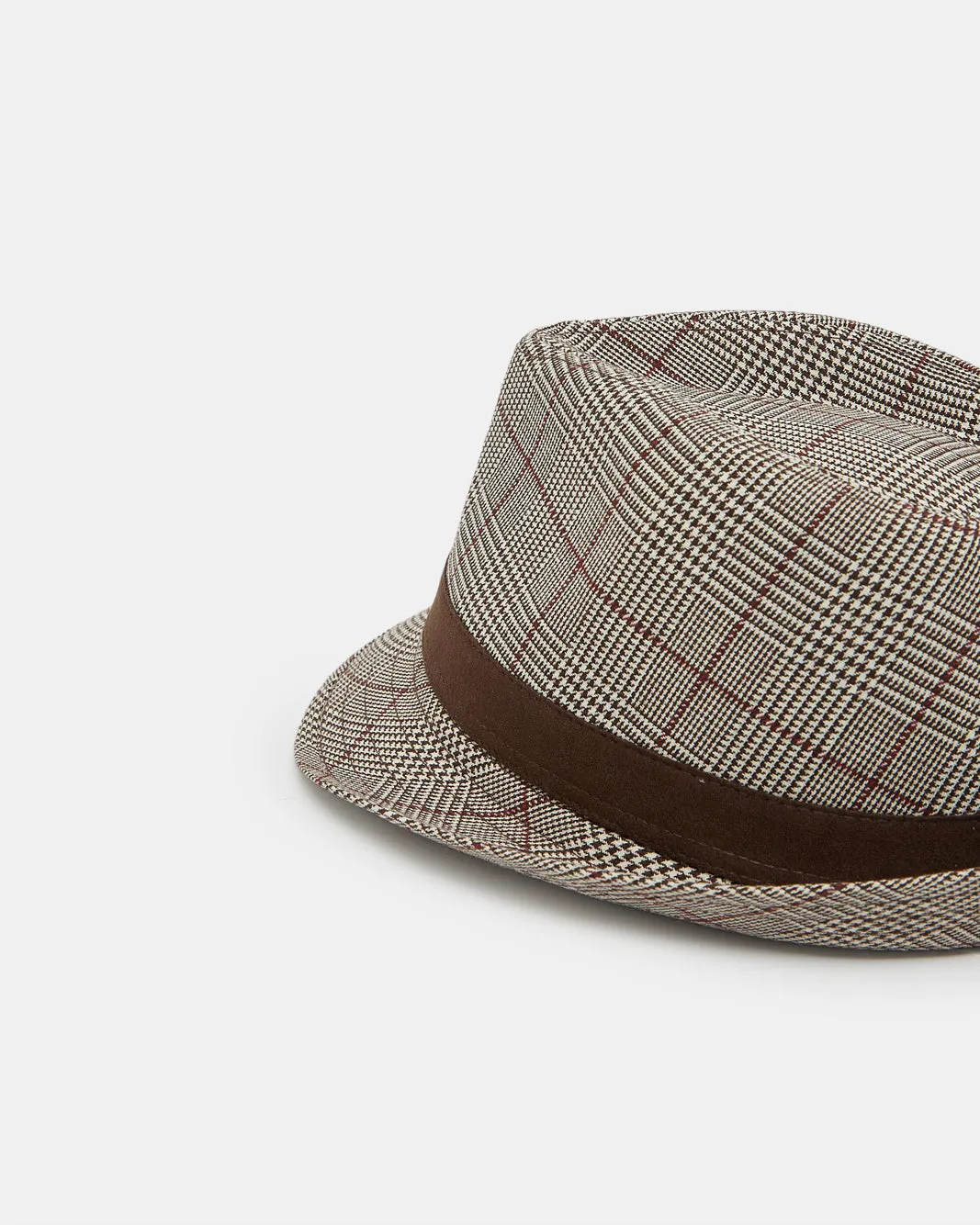 Men Brown Fedora Hat With Band sold by Redtag product image thumbnail 2
