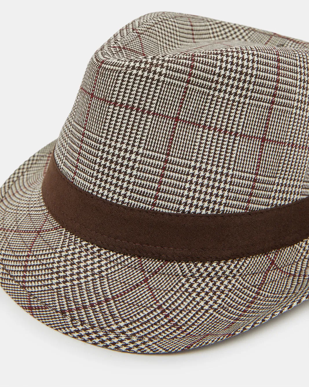 Men Brown Fedora Hat With Band sold by Redtag product image thumbnail 3