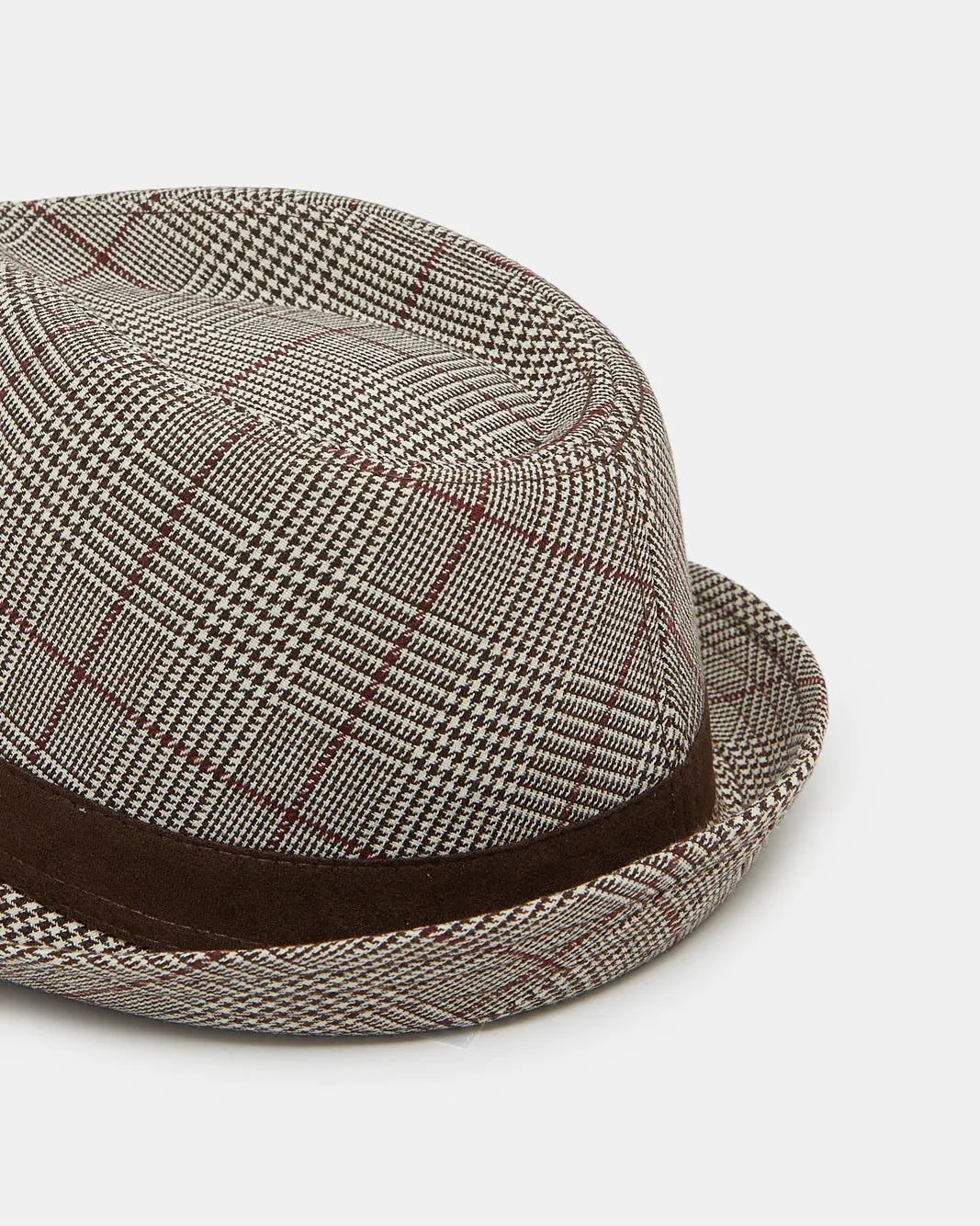 Men Brown Fedora Hat With Band sold by Redtag product image thumbnail 4