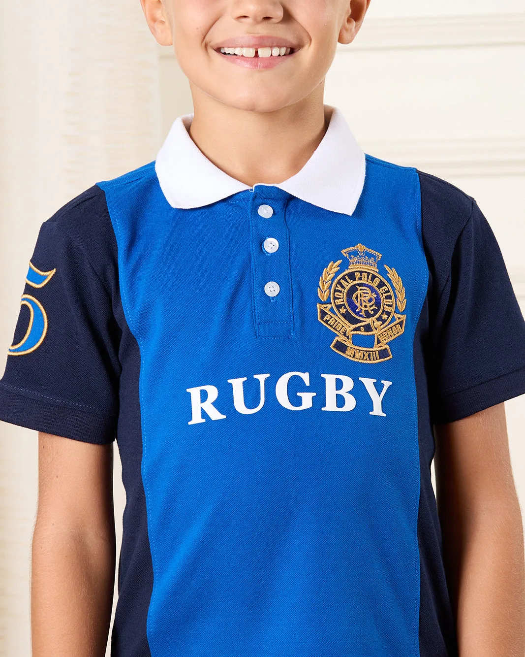 Boys Blue Ruby Polo Shirt sold by Redtag product image thumbnail 4
