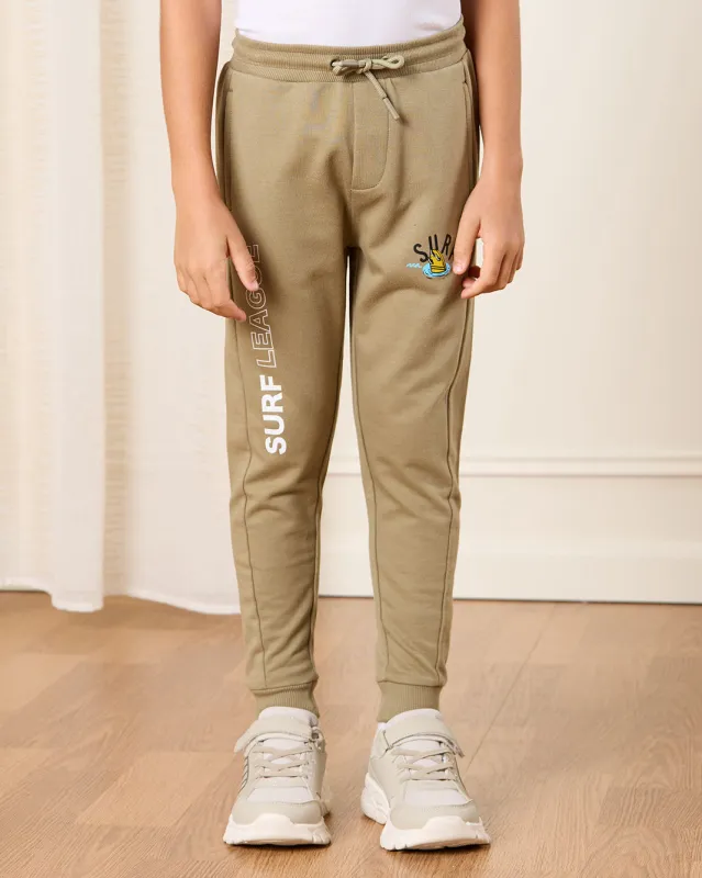 Boys Olive Print Active Pants sold by Redtag