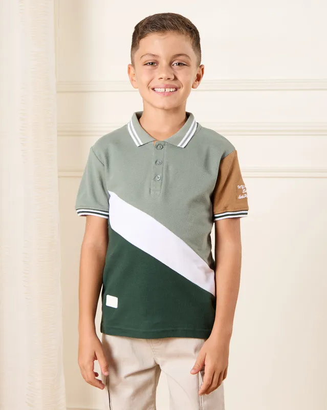 Boys Multicolour Cut N Sew Polo Shirt sold by Redtag