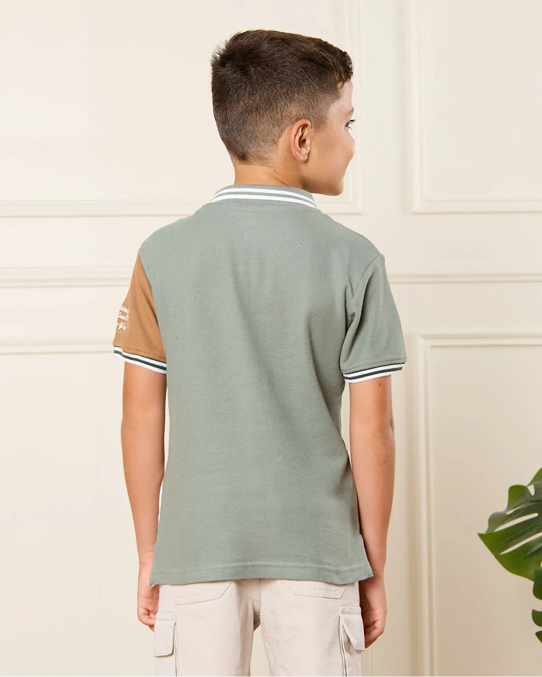Boys Multicolour Cut N Sew Polo Shirt sold by Redtag product image thumbnail 3