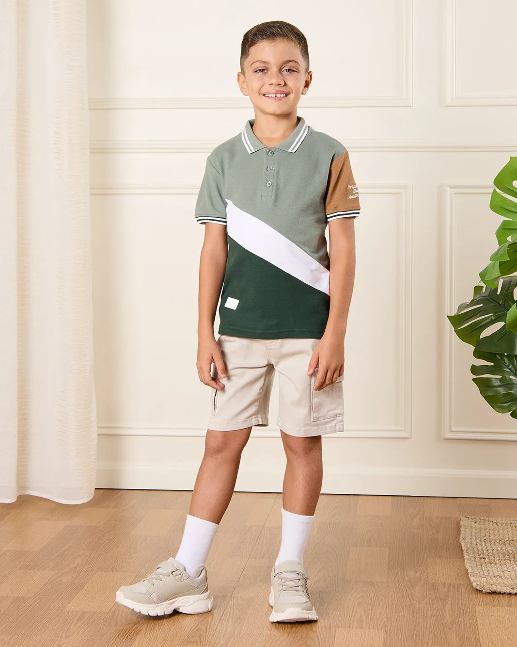 Boys Multicolour Cut N Sew Polo Shirt sold by Redtag product image thumbnail 2