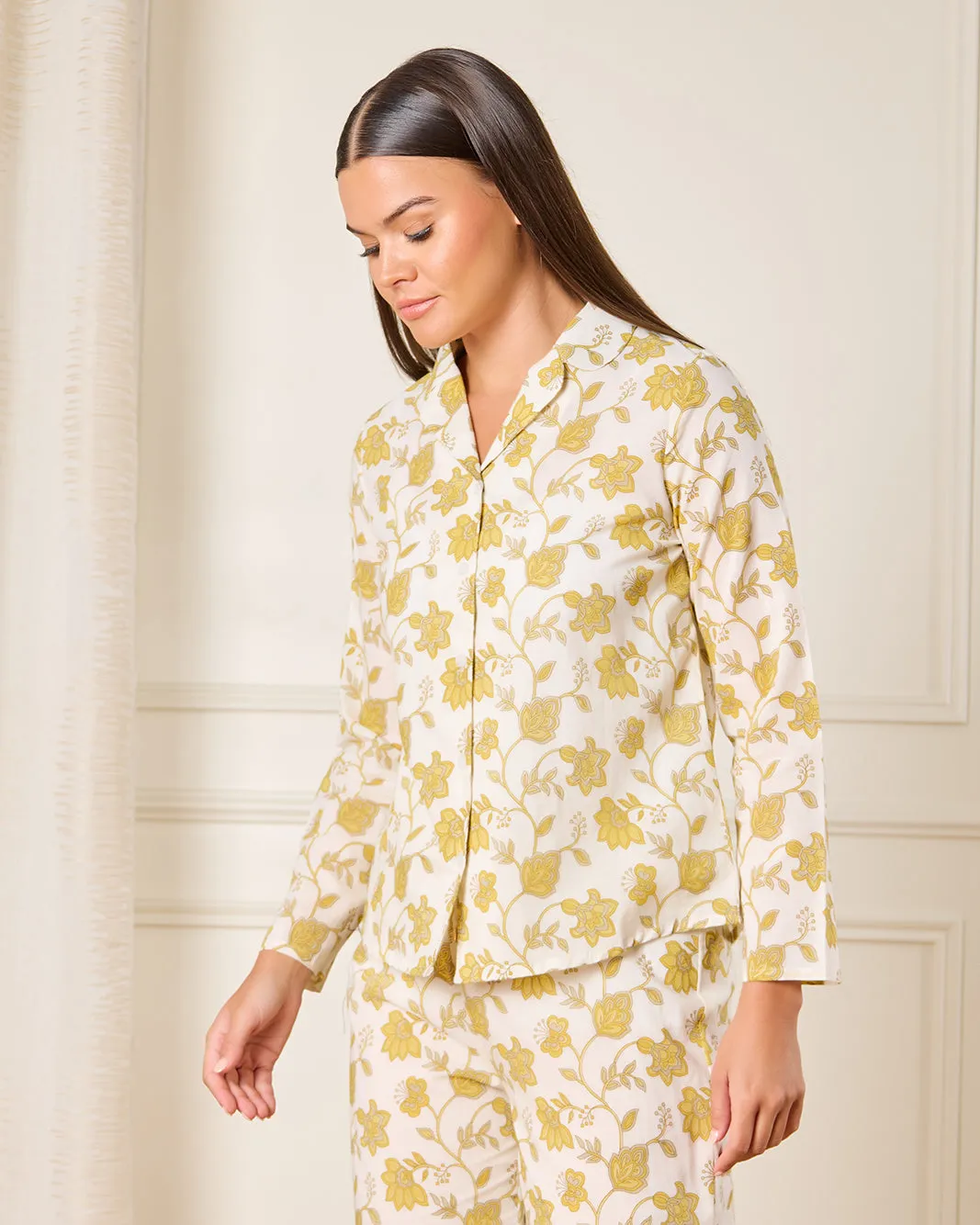 Women White Capri Collared Pyjama Set (2 Piece) sold by Redtag product image thumbnail 2