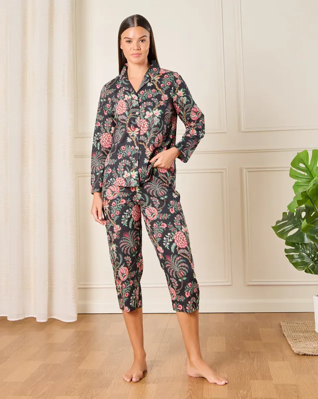 Women Black Collared Pyjama Set (2 Piece) sold by Redtag