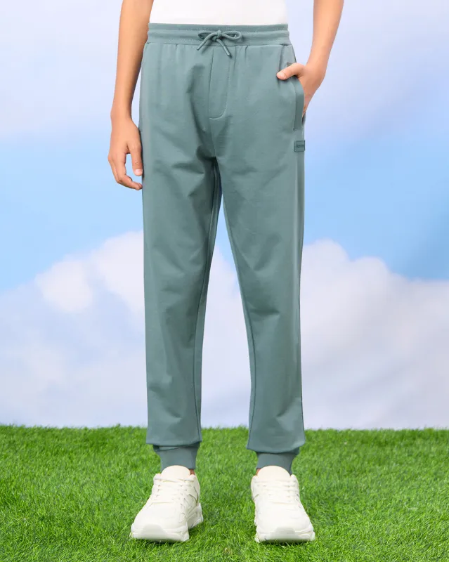 Senior Boys Blue Solid Active Pants sold by Redtag