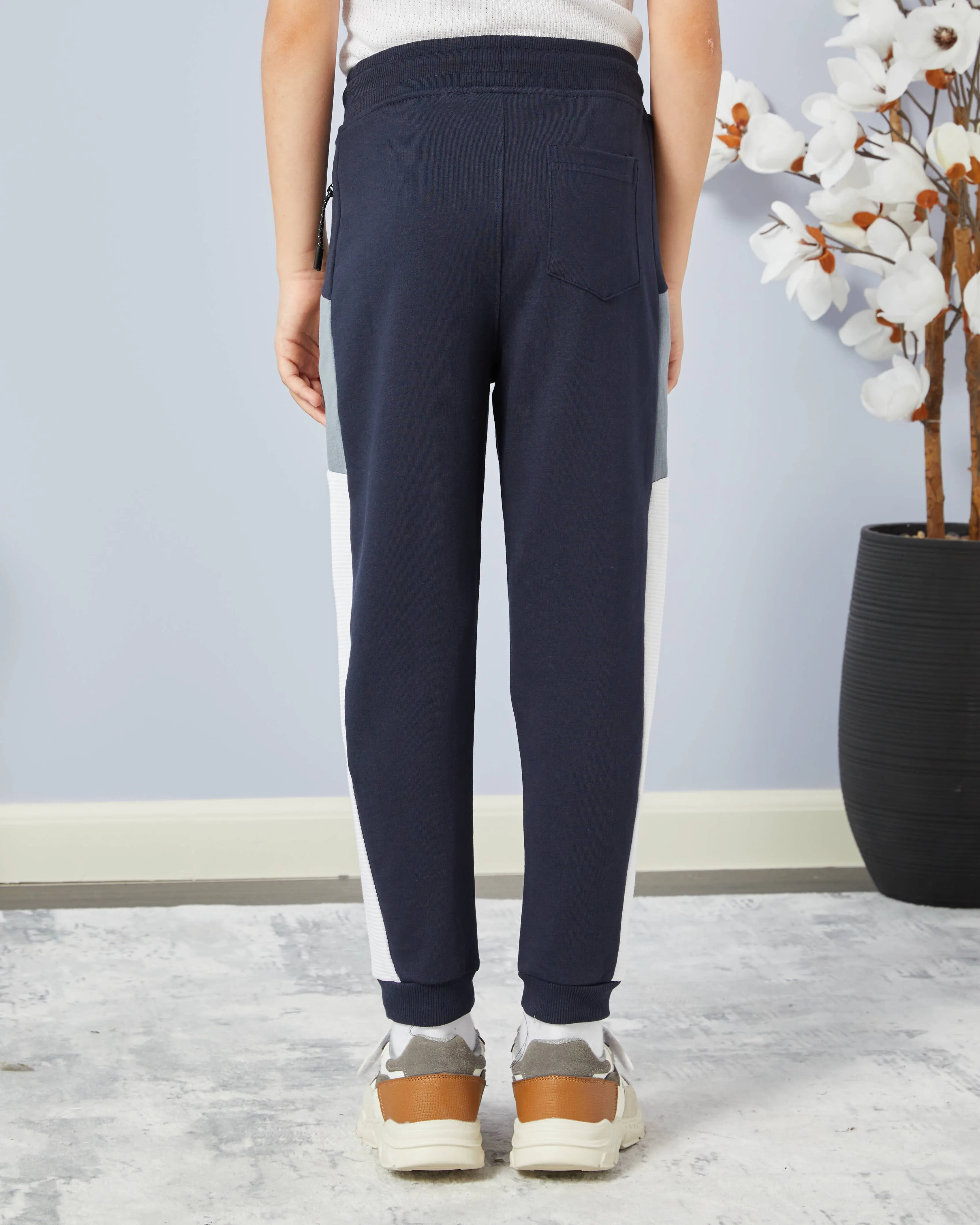 Boys Navy Active Track Pants sold by Redtag product image thumbnail 3