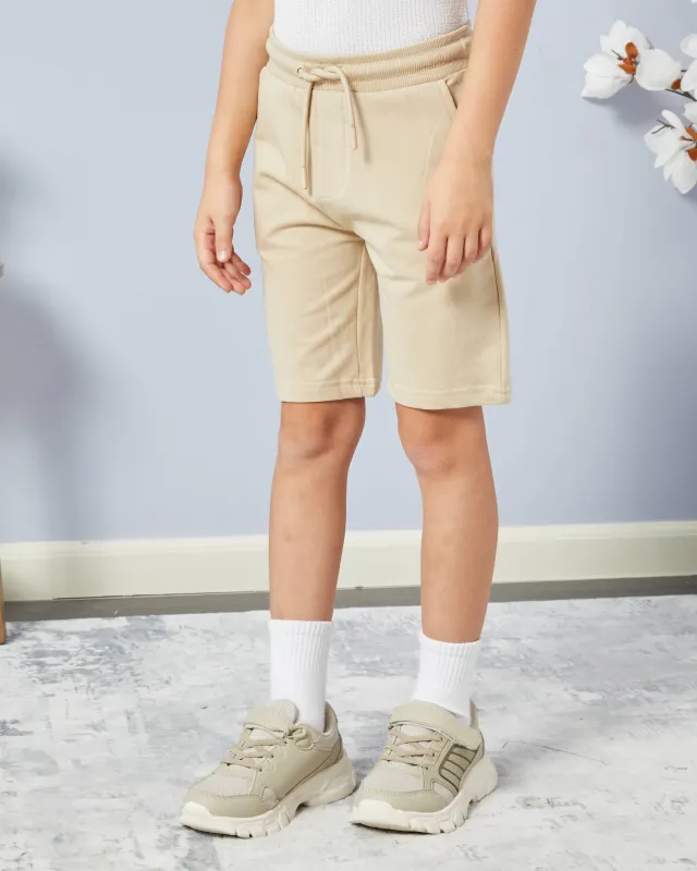 Boys Beige  And Charcoal Shorts Set (Pack of 2) sold by Redtag