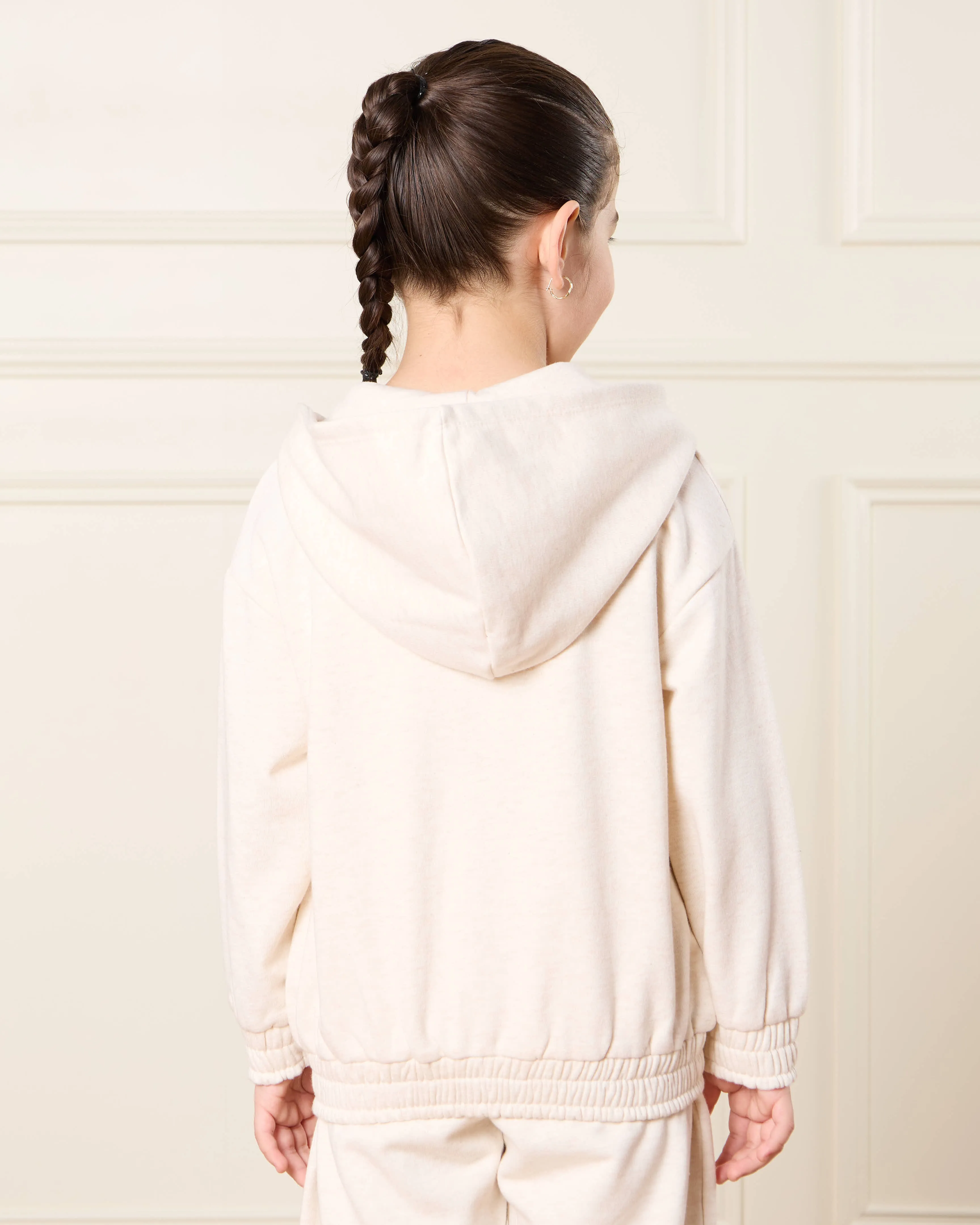 Girls Ecru Hooded Sweatshirt sold by Redtag product image thumbnail 2