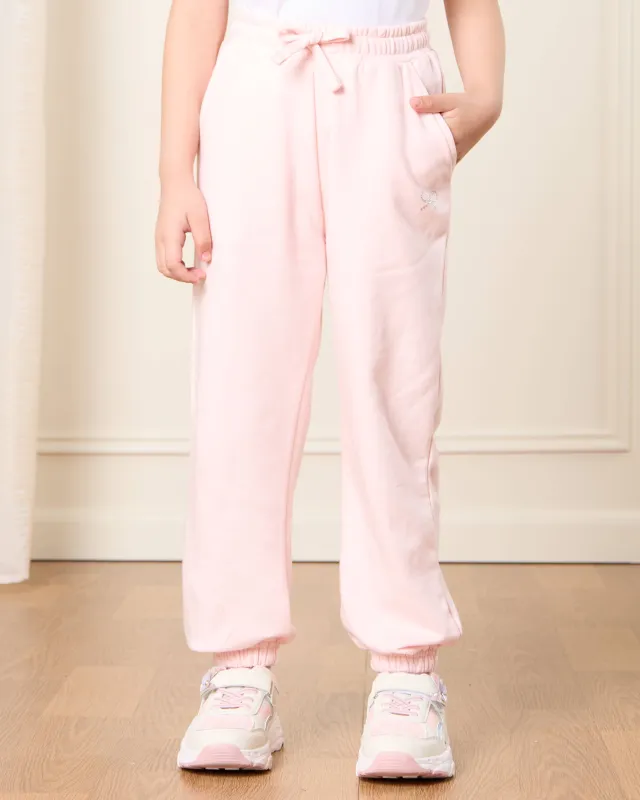 Girls Pink Embellished Track Pants sold by Redtag