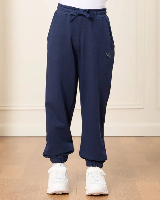Girls Navy Basic Active Pants sold by Redtag